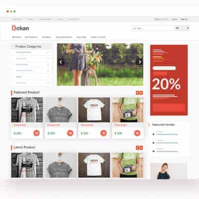 Theme wordpress đẹp: Dokan eCommerce Theme